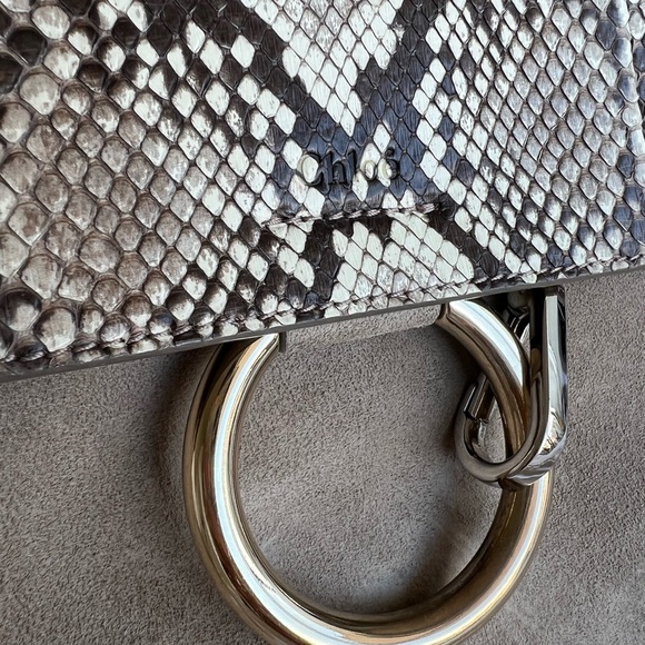 Chloe Faye Shoulder Bag Calfskin with Python Pattern Limited Edition - Picture 8 of 12